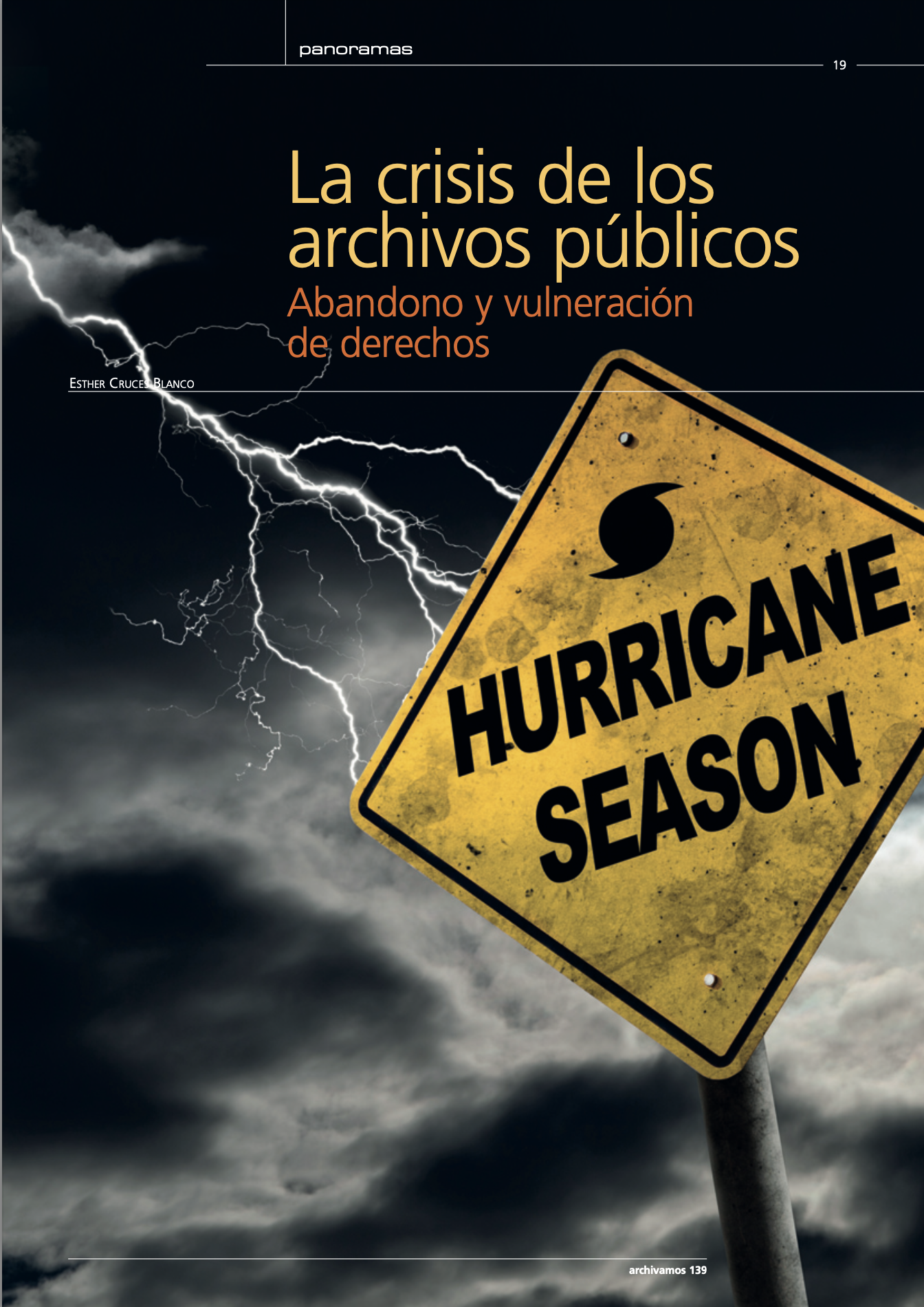 Archivamos 139. Artículo sobre archivos públicos